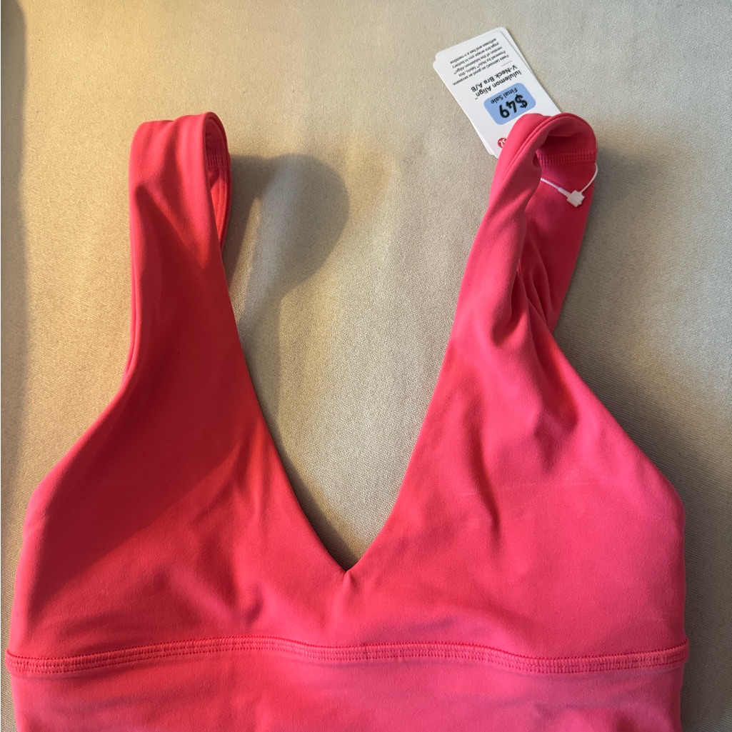 Pink Lululemon Align V-Neck Bra A/B